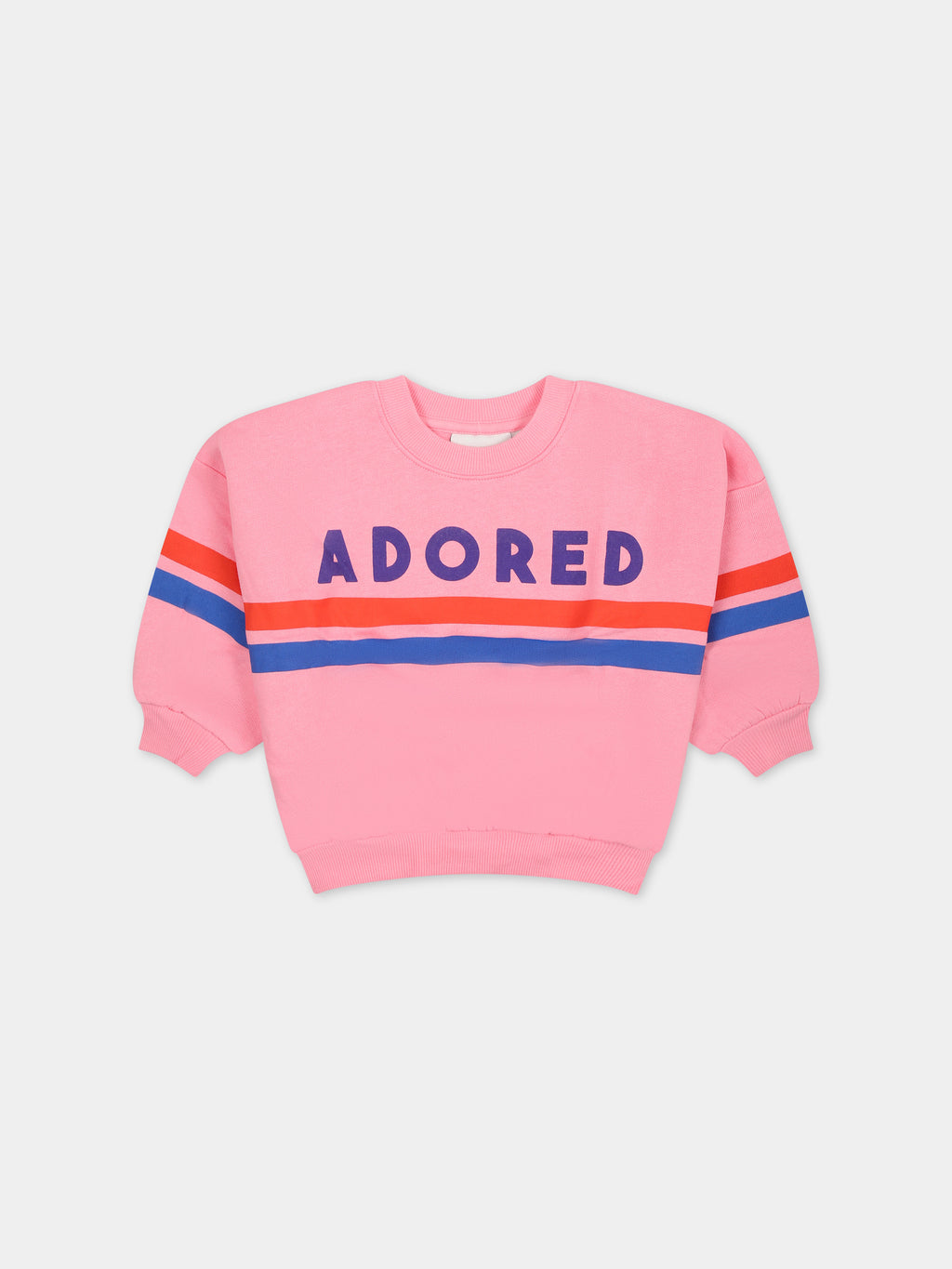 Pink sweatshirt for baby girl with writing